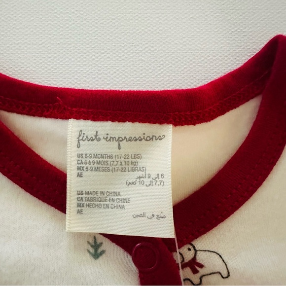 First Impressions 6-9 Months Baby Holiday Christmas Footie Hat Santa Koala NWT - Picture 6 of 8